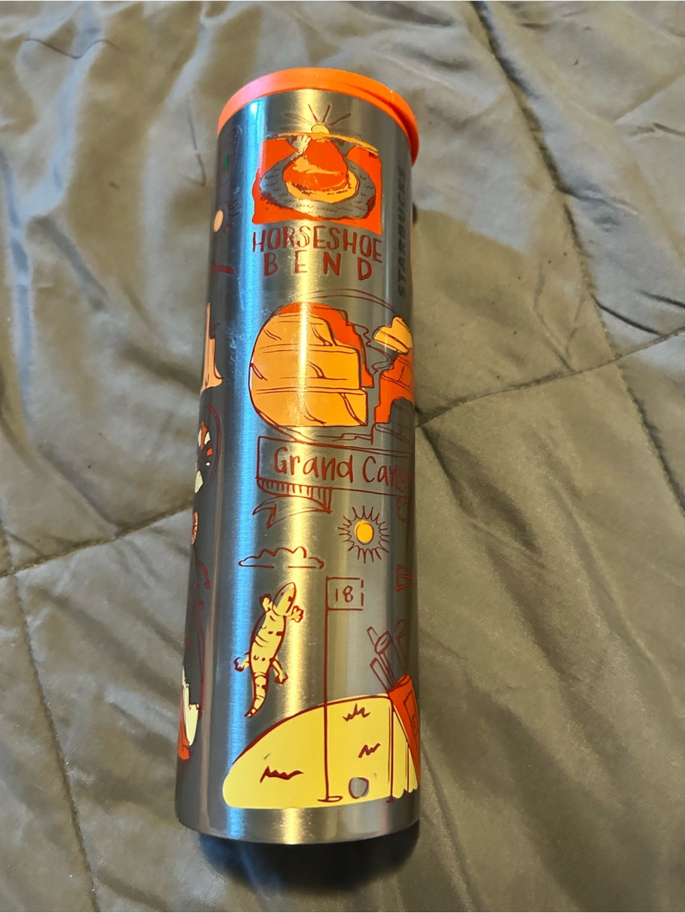Starbucks ‘ARIZONA’ Stainless Steel Tumbler with Bright Orange Accents